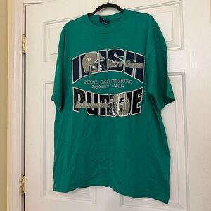 Vintage Jansport Notre Dame v Purdue 2002 Game Day Tee T-Shirt Size XL